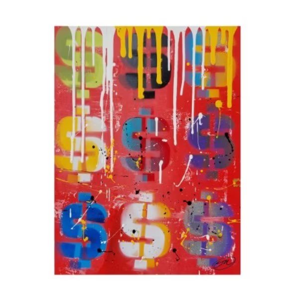 Oliver Nolan 'Money Splash III' Canvas Art, 35x47, Trademark Fine Art, Mfr#: MA01084-C3547GG